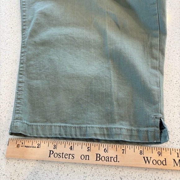 Gloria Vanderbilt Womens Olive Green Jeans Plus Size 18 Capri Stretch Denim - Picture 11 of 13